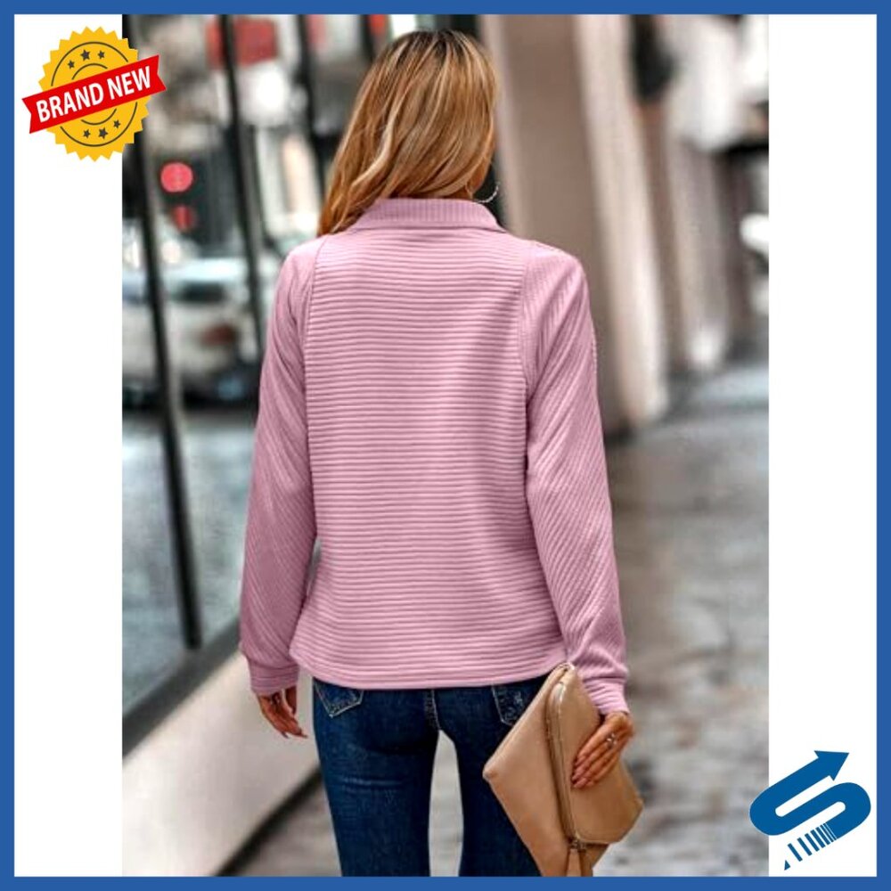 Oversized Quarter Zip Pullover, Lightweight Quilt… - image 2